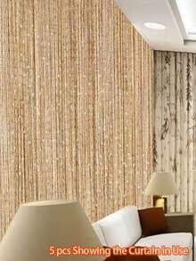 Baofeng (One Piece) Fashionable Beaded Curtain, Fun Gift, Shiny Tassel String Curtain, Living Room/Dining Room Partition, Wedding DIY Home Decor, Glitter Beaded Decoration, Room Divider, Tassel Polyester Fabric Curtain - A - View 7