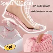 5 Pairs Sports Foam Insoles, Providing Ultra-Soft Comfort, Featuring Exquisite Design Tailored To Foot Shape, Ensuring Comfort For Long-Term Standing, Suitable For Daily Long-Term Use - Pink - View 2