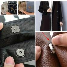 10/20Pairs Magnetic Hand-Sewn Sewing Buttons, Large Size Snap Buttons For Bags, Used For Closing Bags, Sewing Clothes, Plum Blossom Magnetic Buttons - Multicolor - View 9