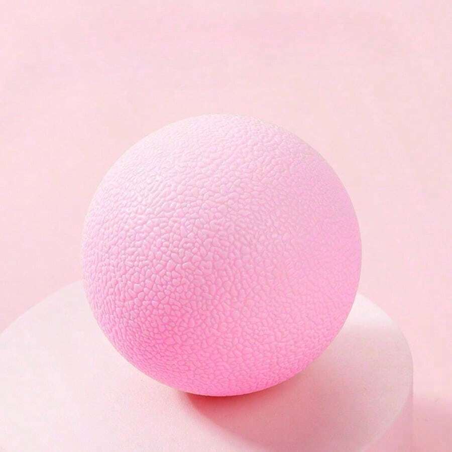 Bola de fascia, bola de masaje, relajación muscular, deporte y fitness, yoga, bola de masaje en forma de cacahuete, alivio del dolor por presión en puntos gatillo - Rosa claro - 1 unidad - Ver 1