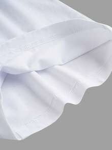2pcs/Pack Men's White Cotton Leg Print Lounge Pants, Casual Daily Underwear - White - View 6