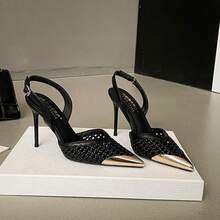 Women Heeled Sandals - 黑色 - 查看 5