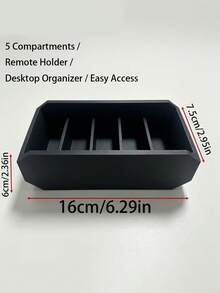 1個 5格遙控器收納盒，遙控器整理盒，適用於電視/DVD/藍光播放機/音響系統/遊戲機－客廳、臥室媒體控制台收納，為電視、串流設備、音響棒和空調遙控器提供專屬隔層，極簡設計能完美融入任何客廳、辦公室或臥室，為您的空間增添時尚感 - 彩色 - 查看 7