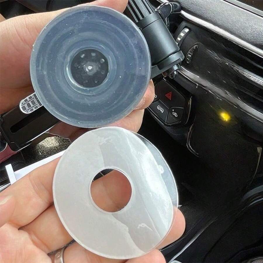 [Perforated Suction Cup Film]Car Suction Cup Strong Adhesive Film Suction Cup Auxiliary Sticker Double-Sided Adhesive Suction Cup Auxiliary Pad Sticker Auxiliary Glue - Transparent - View 1
