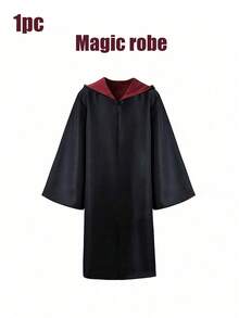 Potter Magic Theme Costume - Harry's Party Cloak, Magic Robe And Glasses Frame Set, Dark Style Uniform, Wizard Magic Research Clothing Accessories, Suitable For Halloween, Christmas, Carnival, Movie Festival And Magic Theme Role-Playing Activities, Unisex - Multicolor - View 45