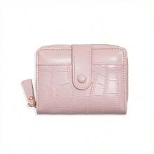 Women's Snap Button Zipper Wallet With Multiple Card Slots - Multicolor - View 15