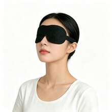 6 PCS Black Sleep Eye Mask, Soft Comfortable Light Blocking Sleeping Blindfold, Portable Eye Cover For Travel Home Night Rest For Men Women - Black - View 6
