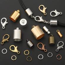 50 قطعة من أجزاء الموصلات المختلطة عشوائية الألوان DIY تشمل مشبك سرطان البحر، حلقات قفز مغلقة، أوزان، مناسبة لصنع قلادة يدوية، خلخال، سوار، حلقة دائرية مفردة، موصل قلادة، حلقة موصل سلسلة حقيبة، إكسسوارات خرزية ومواد أخرى لصنع المجوهرات - مجموعة ملحقات - مشاهدة 9