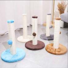 Vertical Sisal Cat Scratching Post, Stable Round Base, Fun Plush Hanging Ball, Multi‑Color Styles, Cat Scratching And Entertainment Supplies - Multicolor - View 9