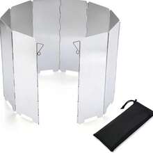 Pelindung Angin Kompor Gas Pelat untuk Aktivitas Luar Ruangan, Berkemah, Piknik, Memasak, Kompor, Layar Tahan Angin Paduan Aluminium - MultiWarna - View 1
