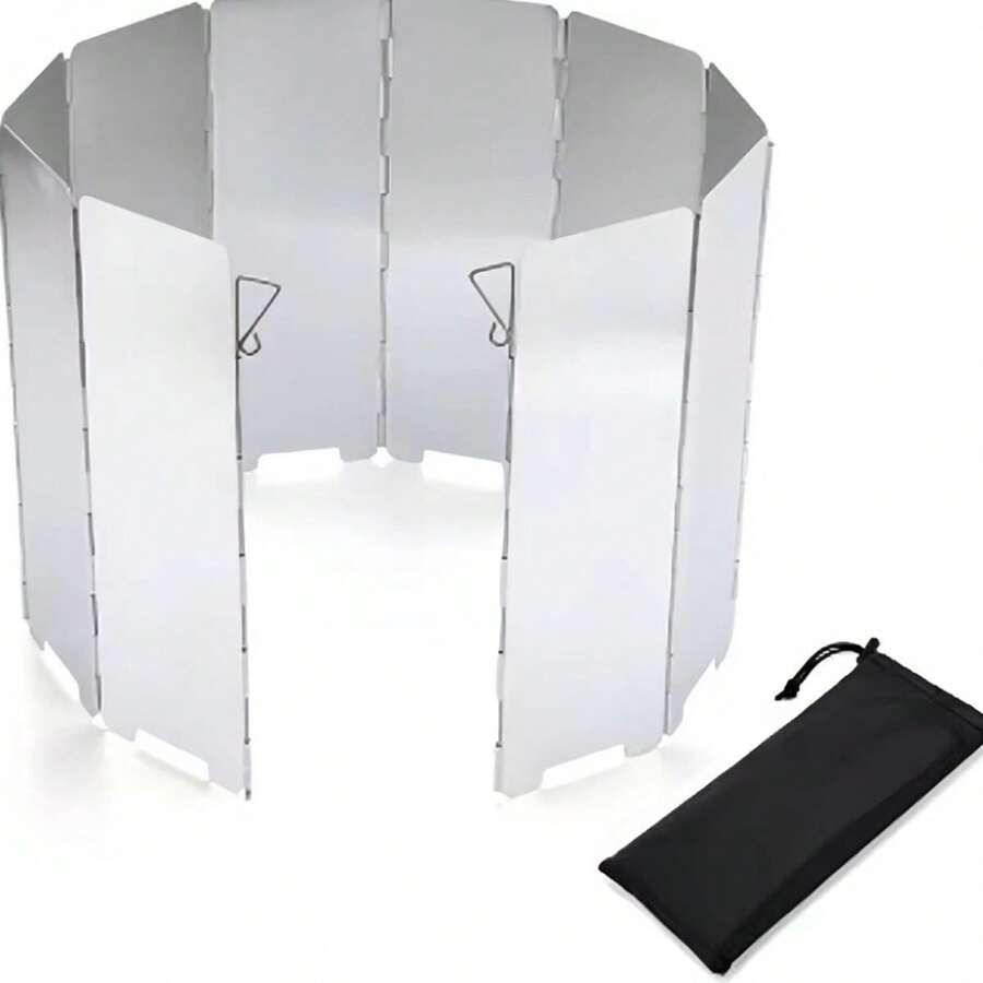 Pelindung Angin Kompor Gas Pelat untuk Aktivitas Luar Ruangan, Berkemah, Piknik, Memasak, Kompor, Layar Tahan Angin Paduan Aluminium - MultiWarna - View 1