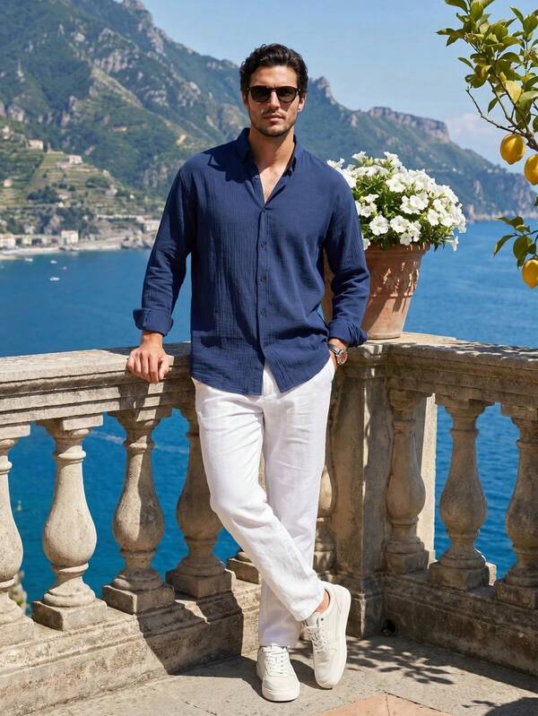 Camicia casual oversize in mussola Amalfi da donna - Acquista di più, paga meno