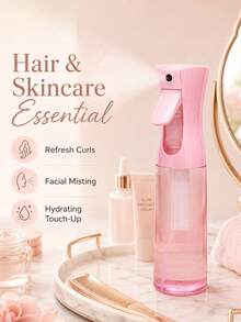 1pc High Pressure Continuous Spray Bottle, Alcohol Continuous Sprayer (10.1oz/100/200/300ml), Household Continuous Spray Bottle, Ultra-Fine Mist Sprayer, Reusable Hair Product, Refillable Bottle, Back To School Essential, Gift For Girls - Pink - View 20