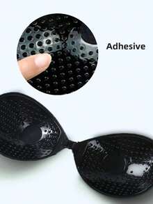 2 Pairs New Strapless Bras, Round Invisible Push-Up Cup Design, Self-Adhesive, With Adjustable Straps, Suitable For Camisole And Backless Dress - Multicolor - View 5