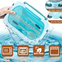 Portable Leak-Proof Lunch Box, Microwave & Dishwasher Divided Meal Box For Office School Picnic - Lunch Box - View 6