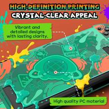 IINE Dockable Color Strike Protective Case Compatible With Switch 2 (2025), Hard PC Shell Cover, With Joystick Caps, Atomic Green, Lightweight Full Protection With Precise Cutouts - View 5