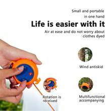 1pc Portable Travel Clothesline, Adjustable 10m Camping Clothesline, Suitable For Outdoor Travel, Fishing, Camping, Tent Fixing, Drying Clothes - A - View 8