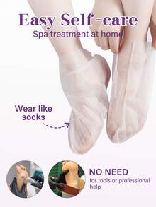 Moisturizing Hand Masks & Exfoliating Foot Mask Socks | For Dry Cracked Hands & Dry Cracked Feet | Formulated With Plant Extracts, Lightweight, Fast-Absorbing Formula | Self Care Gifts For Women - View 6