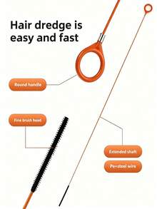 Multi-Functional Pipe Unclogger - Made Of Stainless Steel And Wear-Resistant Nylon, Suitable For Various Household Pipes, Can Clear Hair, Soap Scum And Other Blockages, Convenient And Easy To Use To With Various Clogging Problems - Drain Auger - View 4