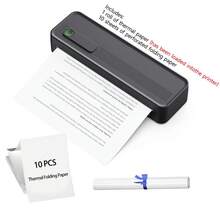ORICO Wireless Portable Printer - Thermal Printer, Desktop Inkless Printer. Supports US Letter And A4 Folding Thermal Paper, Compatible With Smartphones And Tablets, Printing Paper Sold Separately - Black - View 14