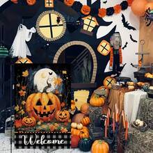 Halloween Pumpkin Garden Flag - Single-Sided Print, Durable Polyester Material, Suitable For Outdoor Party Decoration And Yard Beautification, Halloween Decor, Flag Pole Not Included - A - View 5