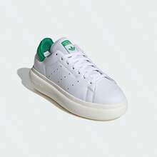 Adidas Giày thể thao cổ điển unisex mùa xuân/thu, đế dày, sneaker thường ngày màu trắng ID2786 - Trắng/Xanh lá cây - Xem 4