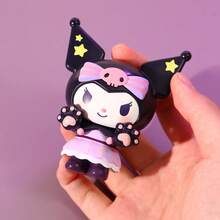 Miniso Sanrio Trick Or Treat Series Blind Box Cartoon Kuromi Doll Anime Series Action Figure Model Toy Figures Desktop Decor Christmas Birthday Gift (Random Delivery,1pc) - Black - View 8