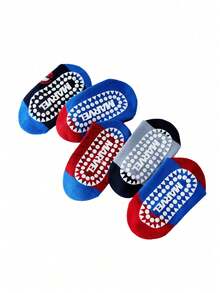 Marvel 5 Pairs Children's Spider-Man Themed Socks, Including Girls' Over-The-Knee Socks, Boys' Breathable Non-Slip Cartoon Socks And Children's Home Sports Non-Slip Floor Socks. - Multicolor - View 5