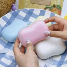 Mainan Sabun Remas Bentuk Cangkang Renyah, Mainan Remas Pereda Stres dengan Pantulan Lambat dan Suara Retak yang Memuaskan, Cocok untuk Remaja, Suvenir Pesta Liburan, Hadiah Kejutan Ulang Tahun dan Natal - Baby Blue - View 6