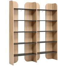 Bookcase 160 Cm High, Standing Shelf With 5 Tiers, Large Capacity, Open Shelf, Modern Bookcase For Living Room, Study, Office And Home Office, 135 X 25 X 160 Cm - Black - View 5