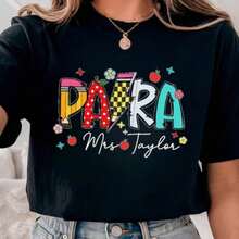 1pc Custom Para Shirt, Custom Paraprofessional Shirt, Personalized Paraprofessionals Shirt, Custom Teacher Shirt, Paraprofessional Gift - 款式 - 查看 1