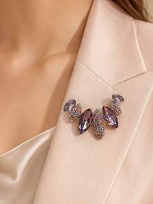 Fashionable Feather Rhinestone Personalized Brooch Accessory - Brooch - View 10