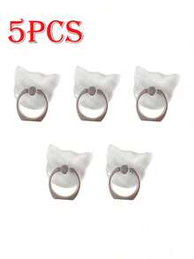 6pcs/5pcs/4pcs/3pcs/2pcs Dudukan Ponsel Transparan Kartun Lipat dengan Cincin Penahan, Bentuk Hewan, Bulat, Bunga - beraneka warna - View 41
