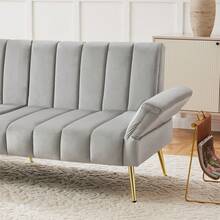 Sofa Bed Frame Grey 165 X 77 X 75 Cm - Grey 2 Seat - View 7
