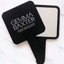1pc Personalized Eyelash Technician Mirror Prop, Customized Handheld Makeup Mirror, In-Store Photo Prop, Customized Eyebrow Technician Prop, Customized Salon Sign, Customized Logo Mirror, Home Decor, Bridal And Bridesmaid Gifts - Multicolor - View 7
