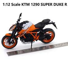 Burago 1:12 Scale KTM 1290 Super Duke R Die-Cast Motorcycle Model – Creative Desktop Ornament With Display Stand (Gift) - Multicolor - View 11