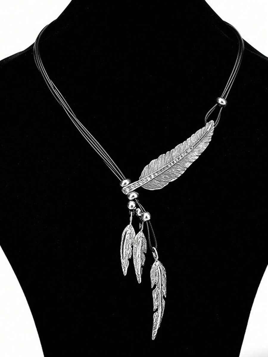 Women Collar & Accessories Set - Antique Silver - View 1