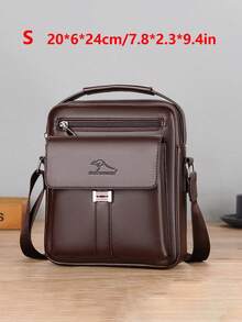 PU Handbag Crossbody Bag Business Commute Litchi Grain One Shoulder Small Bag Multi-Layer Large Capacity Casual Men's Bag Back-To-School - Multicolor - View 14