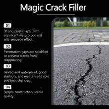 Daily Crack Filler, Floor Patching Agent, Elastic Anti-Crack, Heat-Resistant, Cold-Resistant, Sealing, Waterproof Crack Material, Effectively Fills Cracks In Concrete, Asphalt And Brick Structures, Easy To Use, Portable, Household Essential - A - View 8