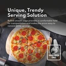 New Star Foodservice Restaurant-Grade Aluminum Pizza Pan/Tray, Wide Rim, 8 Inch, Pack Of 6 - ColorA - View 4
