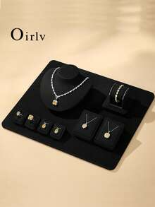 Oirlv 珠寶收納展示架 戒指吊墜手鍊項鍊模特展示架 手錶收納架 珠寶配件展示套組 - 黑色 - 查看 9