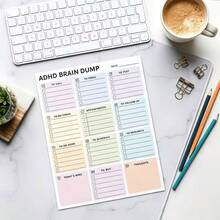50pcs Tear-Off Planner, Macaron Color Organizer, Task Classification Planner, Suitable For Self-Planners, Planners, Self-Managers And Personal Organizers - Rectangle - View 1