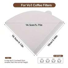 40/80/160pcs Coffee Filter Paper, V-Shaped Coffee Filter Paper, Disposable Coffee & Tea Filter Paper, Suitable For Pour-Over Coffee And Drip Coffee Maker, Outdoor, Travel, Office, Back To School Essential - Multicolor - View 10