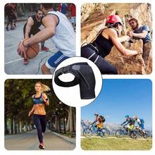 Adjustable Unisex Shoulder Stability Strap, Breathable Thick Padded, Reinforced Stitching, Shoulder Weightlifting Gym Fitness Training Black Sports Protective Gear - Black - View 5