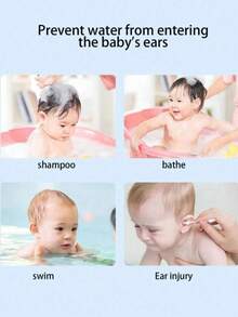100PCS 10cm/3.9in Baby Transparent Disposable Ear Covers, Elastic Transparent Shower Water Ear Covers, Newborn Essentials, Bathing, Baby Bath, Swimming Ear Covers, Suitable For Children And Adolescents - Multi-color 6 - View 7