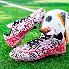 1 Pair Adult Football Cleats, AG/FG Studs, Outdoor Artificial Turf Sports Shoes, Indoor 5-A-Side Football Training Shoes, Professional Rugby Shoes - Pink - View 8