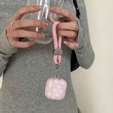 Korean Style Minimalist Semi-Transparent Pink Blue Polka Dot + Heart Knit Rope Earphone Case Compatible With Pro 3 New Pro 2 Protective Cover Pro Cute Apple 4 Minimalist 3 Personalized 1/2 Generation Girls Earphone Case Protective Cover Spring/Summer Earphone Case/Birthday Gift/Holiday Gift - Multicolor - View 5