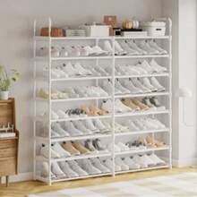 1 Pacote Sapateira de 2-8 Níveis com Dupla Fileira, Organizador de Armazenamento Doméstico Prático e Fácil de Montar, Prateleira de Sapatos Economizadora de Espaço para Entrada, Corredor, Quarto, Sala de Estar, Decoração de Casa de Outono, Presente de Inauguração da Casa - Multicolorido - Visão 12