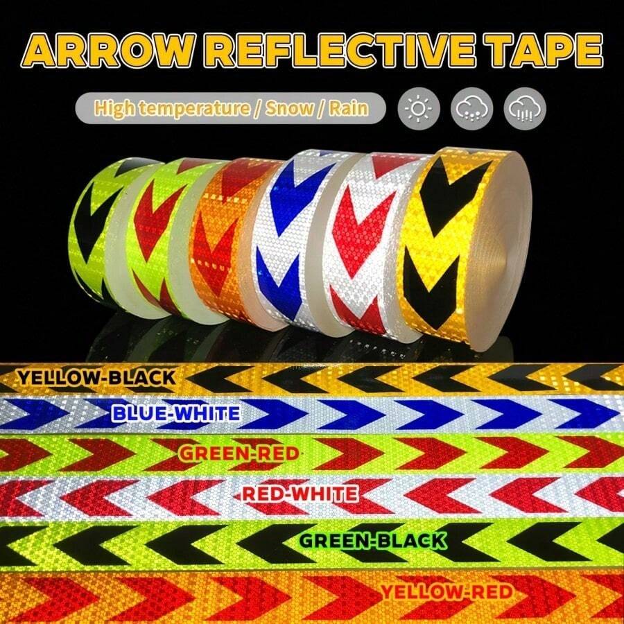 Pita Reflektif Perekat Mandiri Tugas Berat PVC Tahan Air Pita Reflektif Penanda Jalan Cocok Untuk Truk, Mobil, Trailer, Sepeda, Helm, Pakaian Serbaguna (5cm*3m) - MultiWarna - View 1