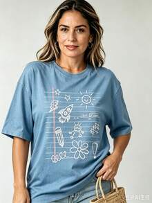 Women Senior T-Shirts & Tops - Blue - View 4
